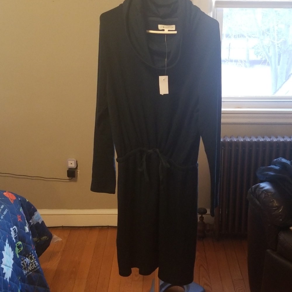 Lou & grey green long sleeved dress nwt